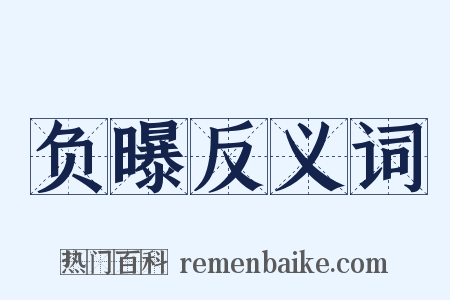 负曝反义词是什么意思的图片